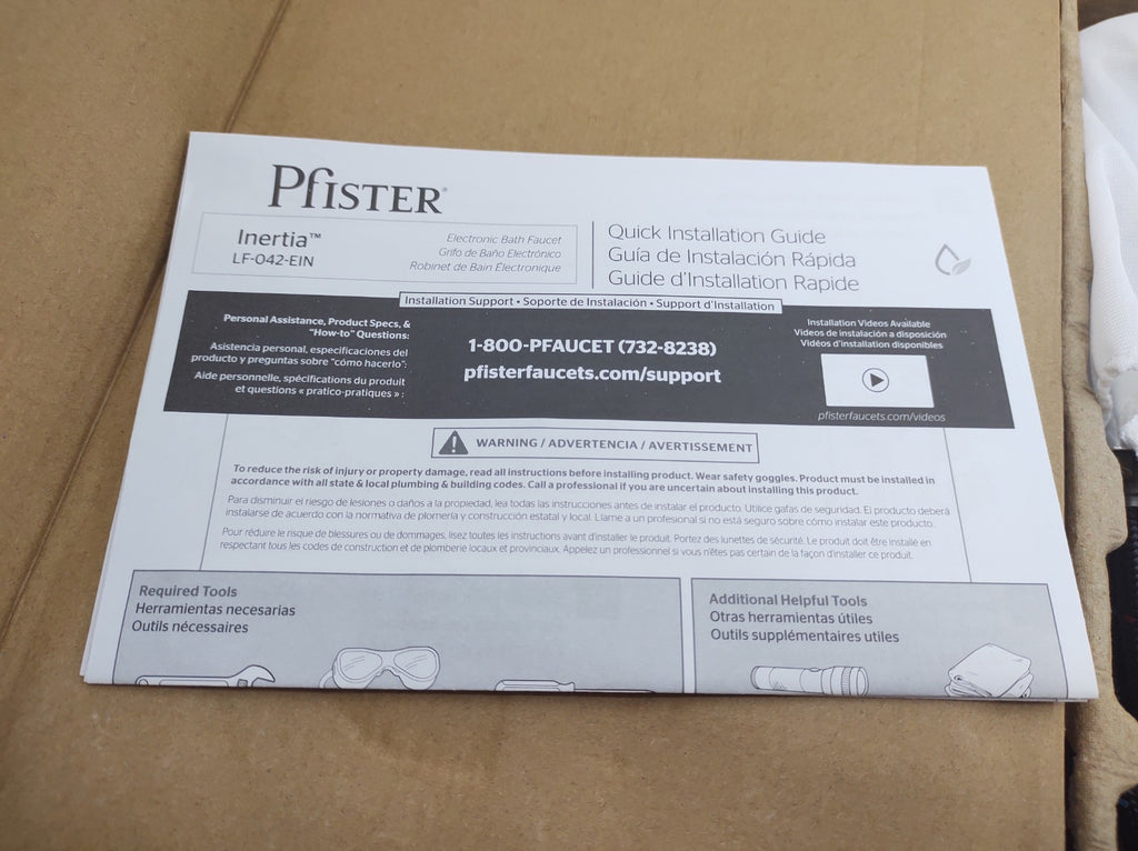 Pfister Motion-Sensor Bathroom Sink Faucet — Touchless / Electronic Commercial