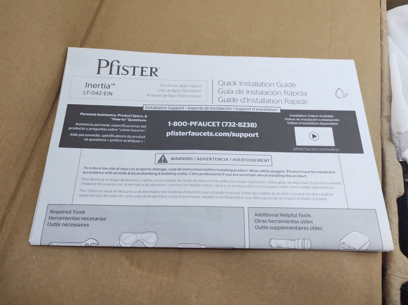 Pfister Motion-Sensor Bathroom Sink Faucet — Touchless / Electronic Commercial