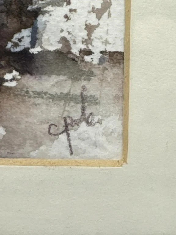 Cathy Poole Original Watercolour “Birches” Framed 6x9 Maritime Artist