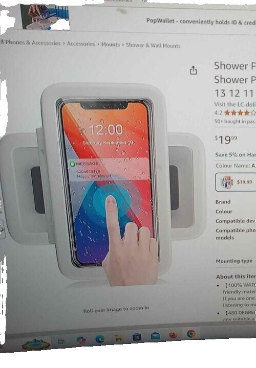 Shower Phone Holder – Waterproof Suction Cup Mount Bathroom Box Case Sealed