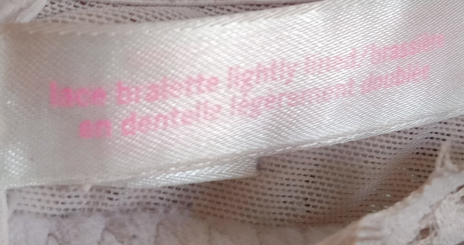 Pink Lace Lightly Lined Bralette Wireless Sheer Intimates Bra Women’s Lingerie