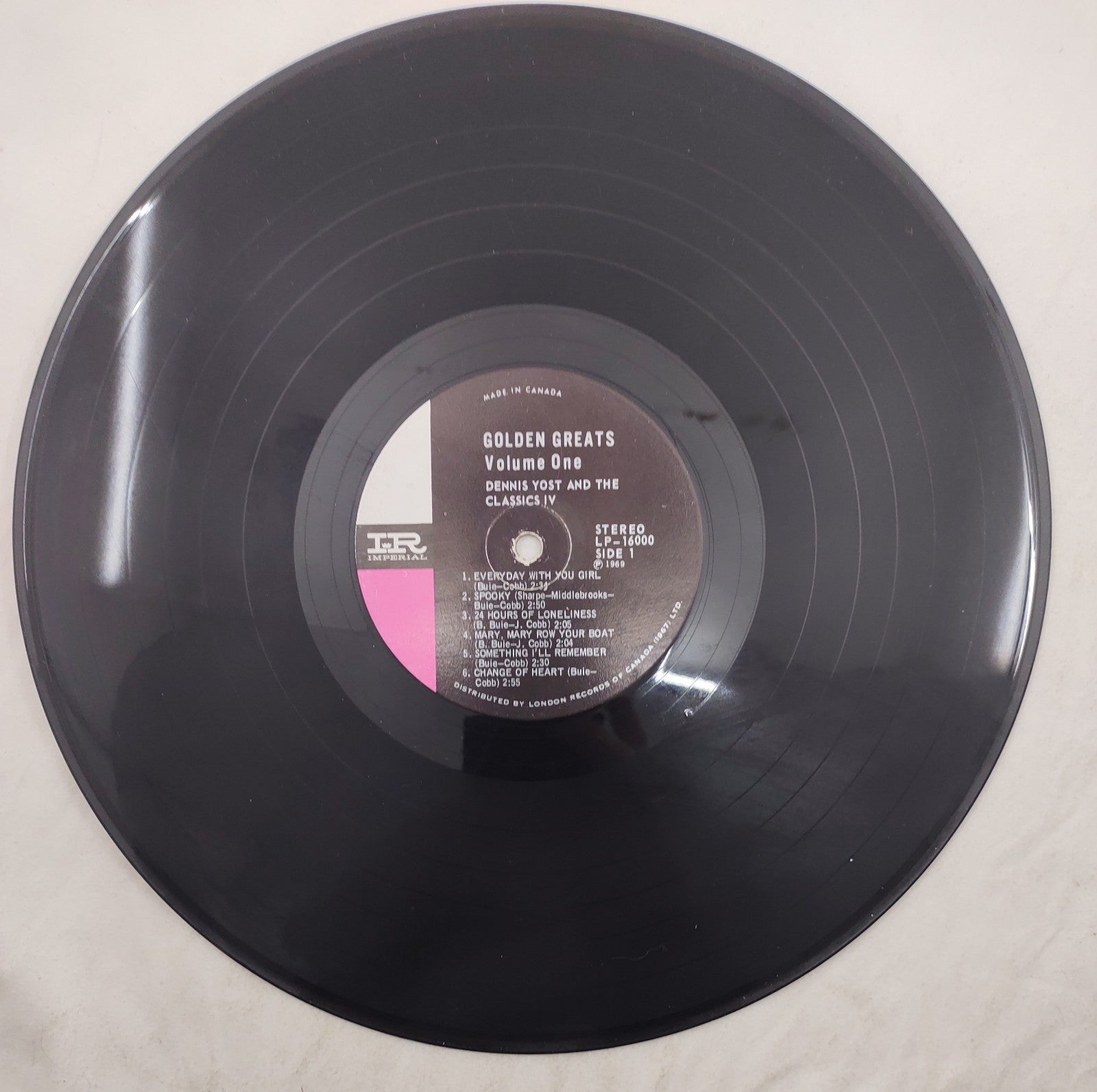 Dennis Yost – Golden Greats Volume One LP Imperial Canada