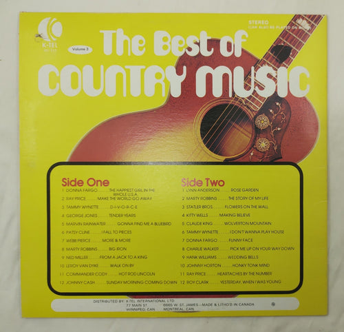 Best of Country Music Vol. 7 LP K-Tel CSPS 726 Canada Compilation
