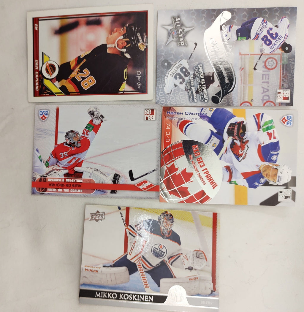 19 Card Sports Lot NHL Hockey Football Oilers KHL NCAA NFL Insert