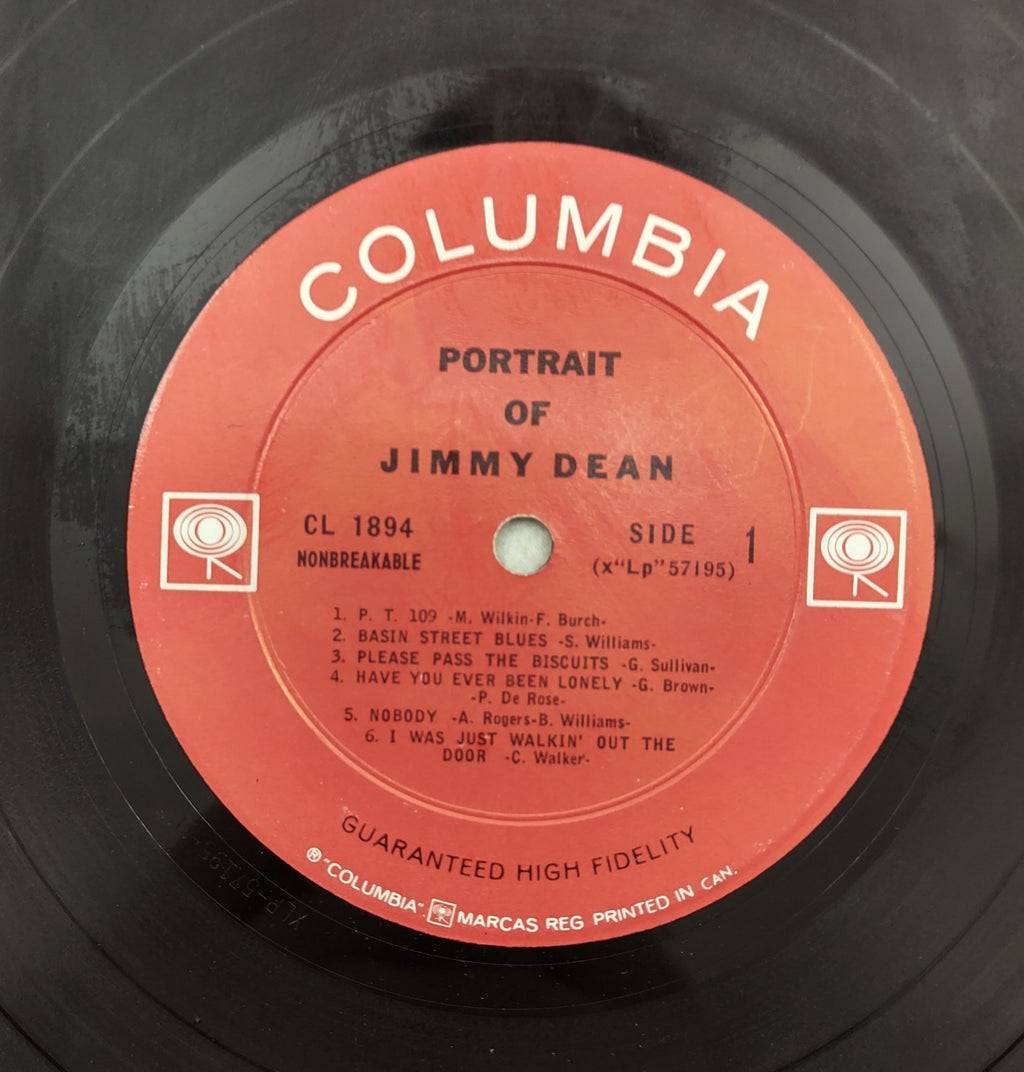 Jimmy Dean – Portrait of Jimmy Dean LP Columbia CL-1894 Mono Canada