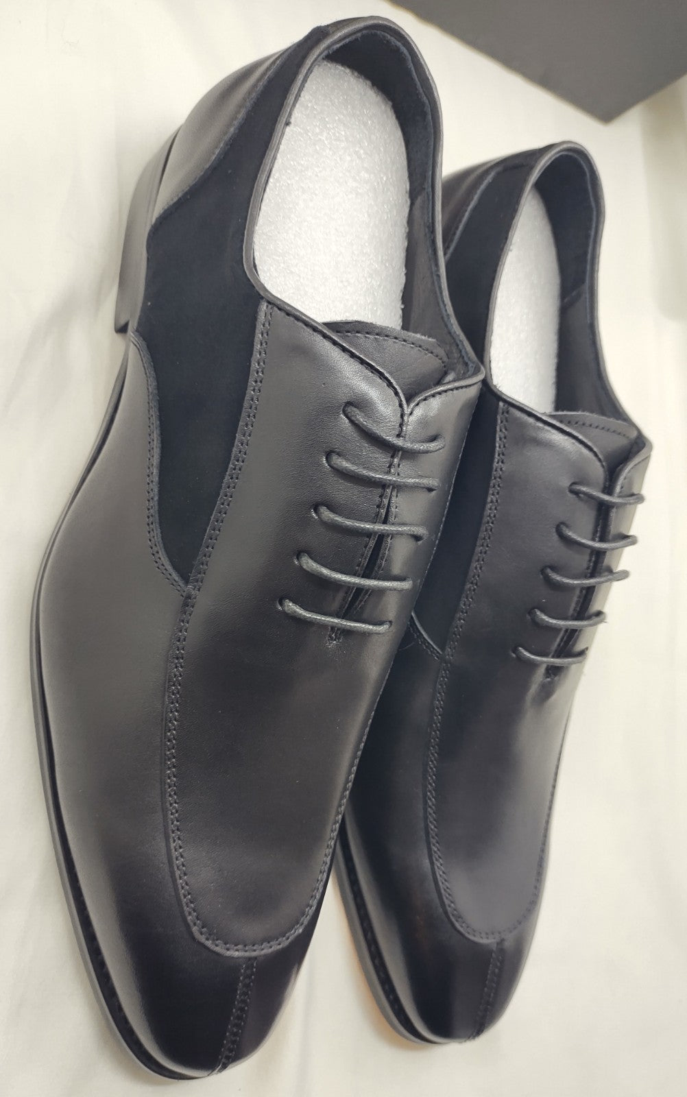 Snover Men’s Black Leather Oxford Dress Shoes Size 13 Lace-Up Formal NWT