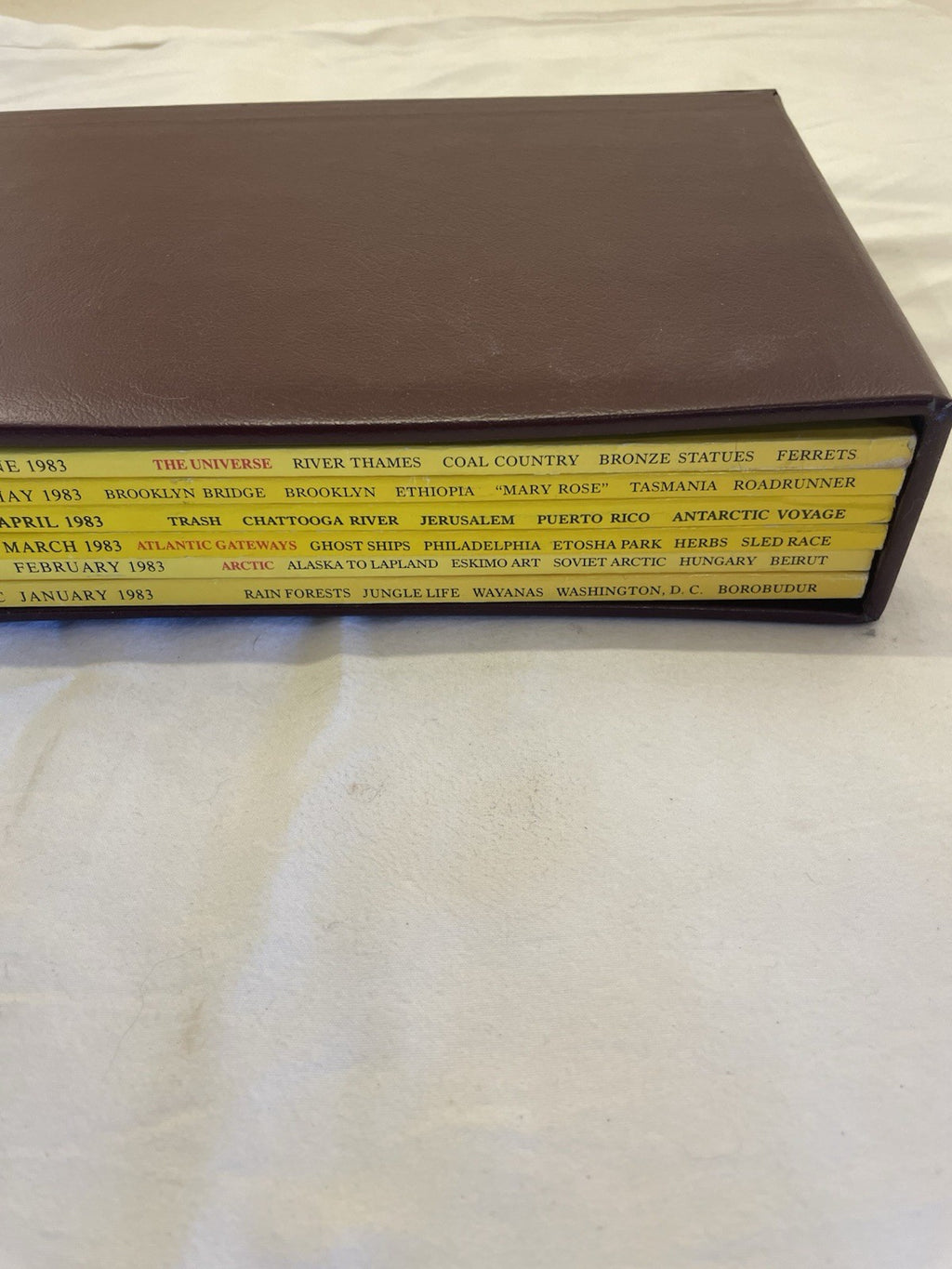 National Geographic Magazines Jan-June 1983 Slipcover - Vintage Collectible Set