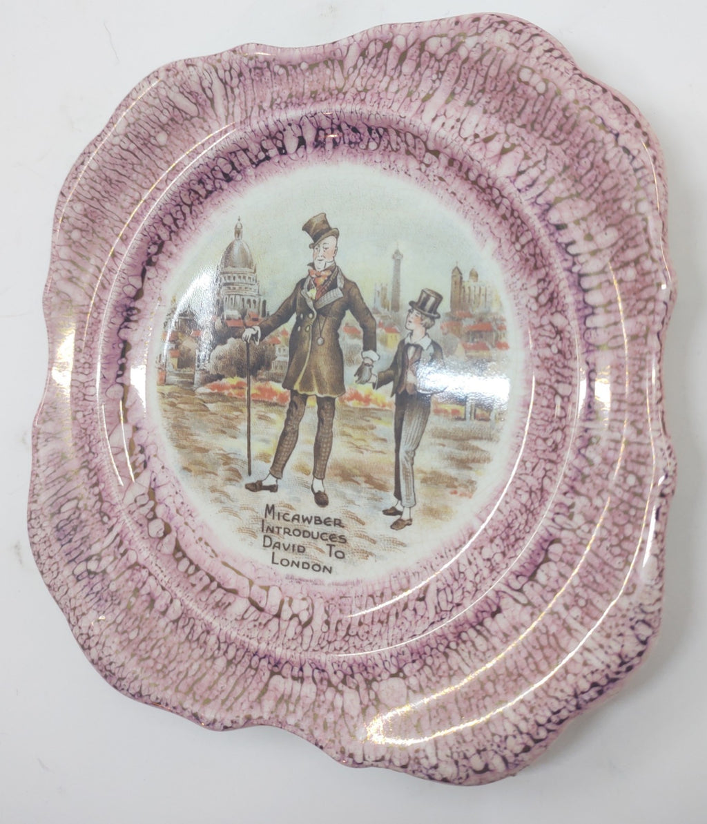 Sandland Ware Micawber Introduces David to London Plate Charles Dickens Vintage