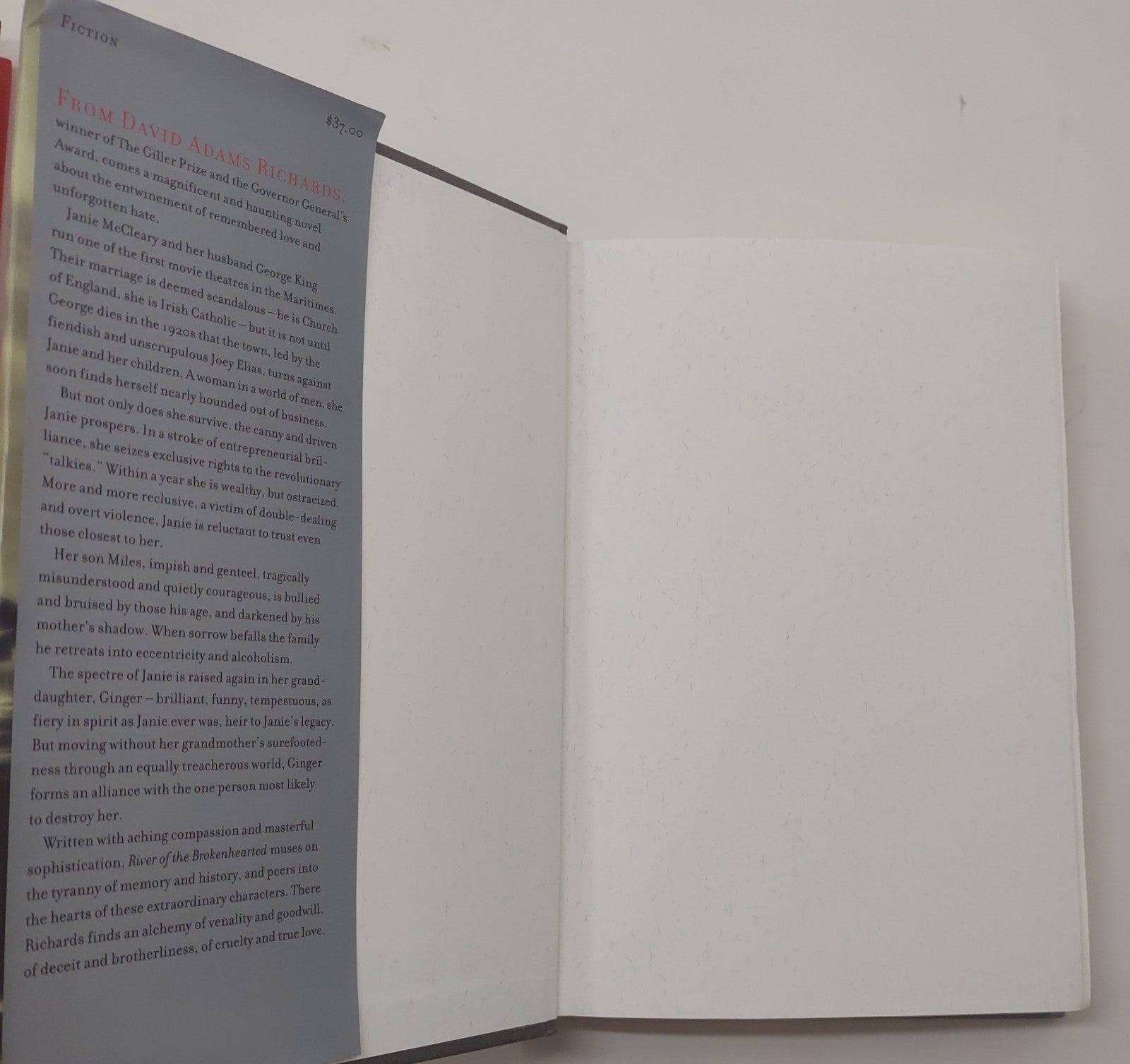 David Adams Richards River of the Brokenhearted 2003 Hardcover Fiction Novel