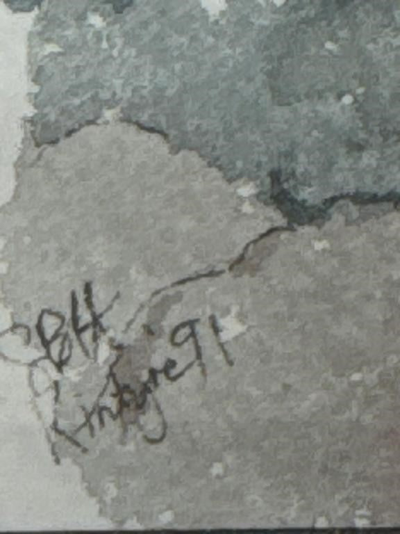 Sally B Hooff Watercolor & Ink “Mull of Kintyre” PEI Artist Signed Art