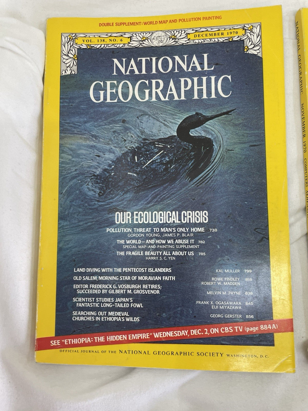 Nat Geo Mag Lot Jul–Dec 1970 Slipcvr Vtg Set Travel World Decor Collect