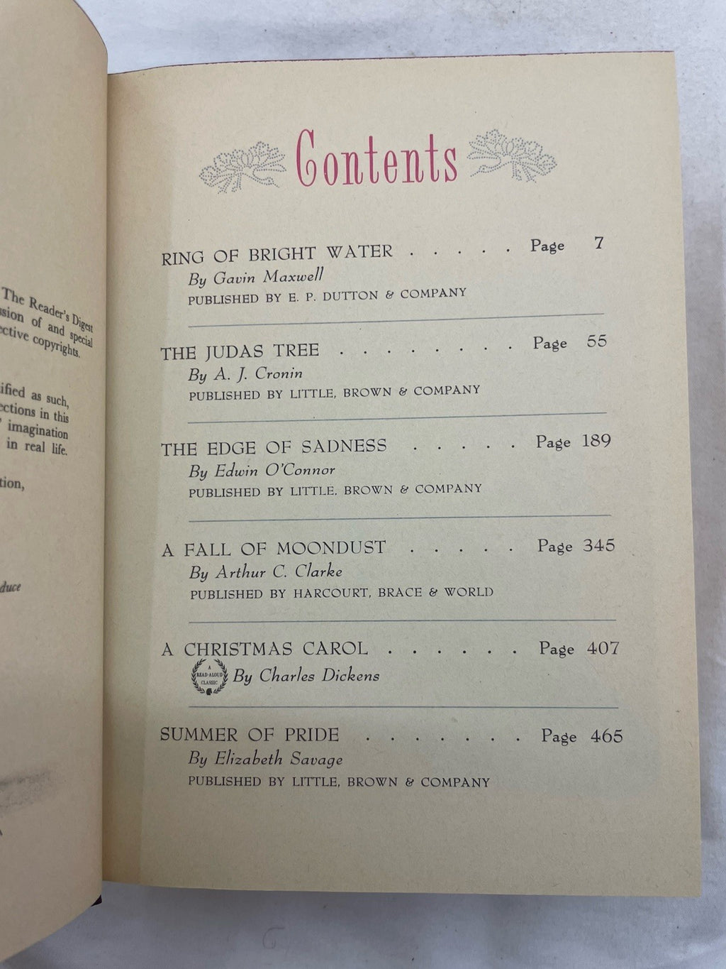 Readers Digest Condensed Books Vol 4 (1961) 1st Ed Slipcover - Rare Collectible