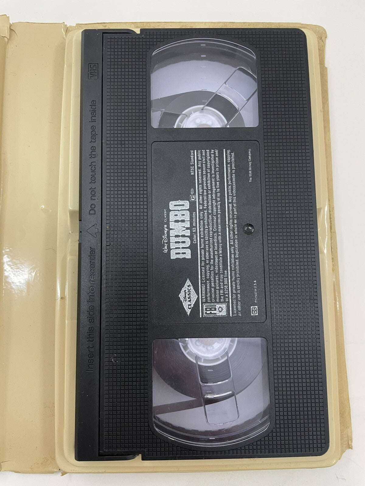 Disney Black Diamond VHS Dumbo 1991 Vintage Classic Animated