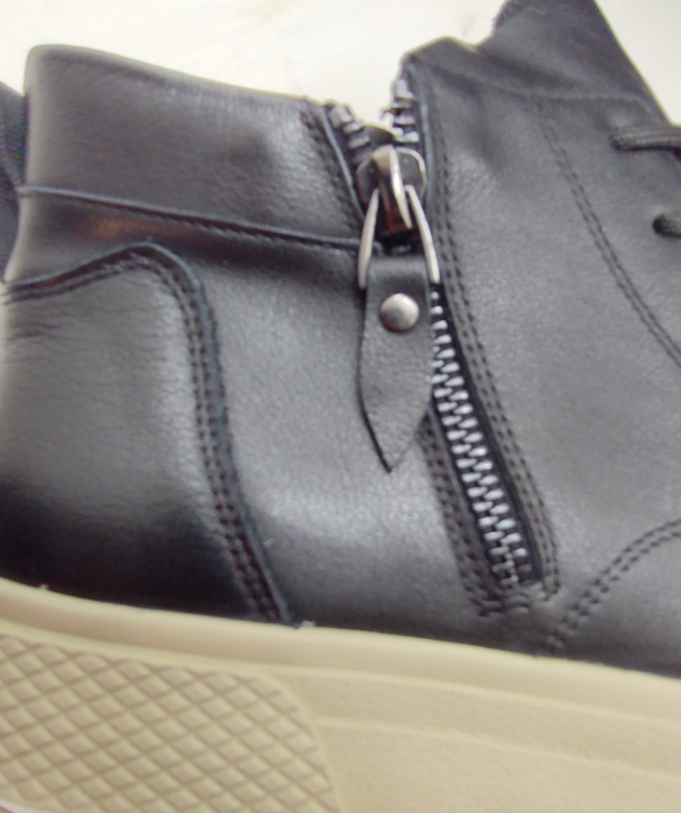 Snover AL6-11 Black Leather Ankle Sneakers Men's Casual Luxury Shoes