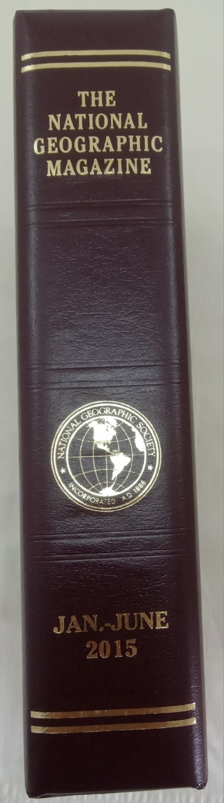 Nat Geo Jan–June 2015 VG+ | Faux Leatherette Case | 6 Issue Magazine Set