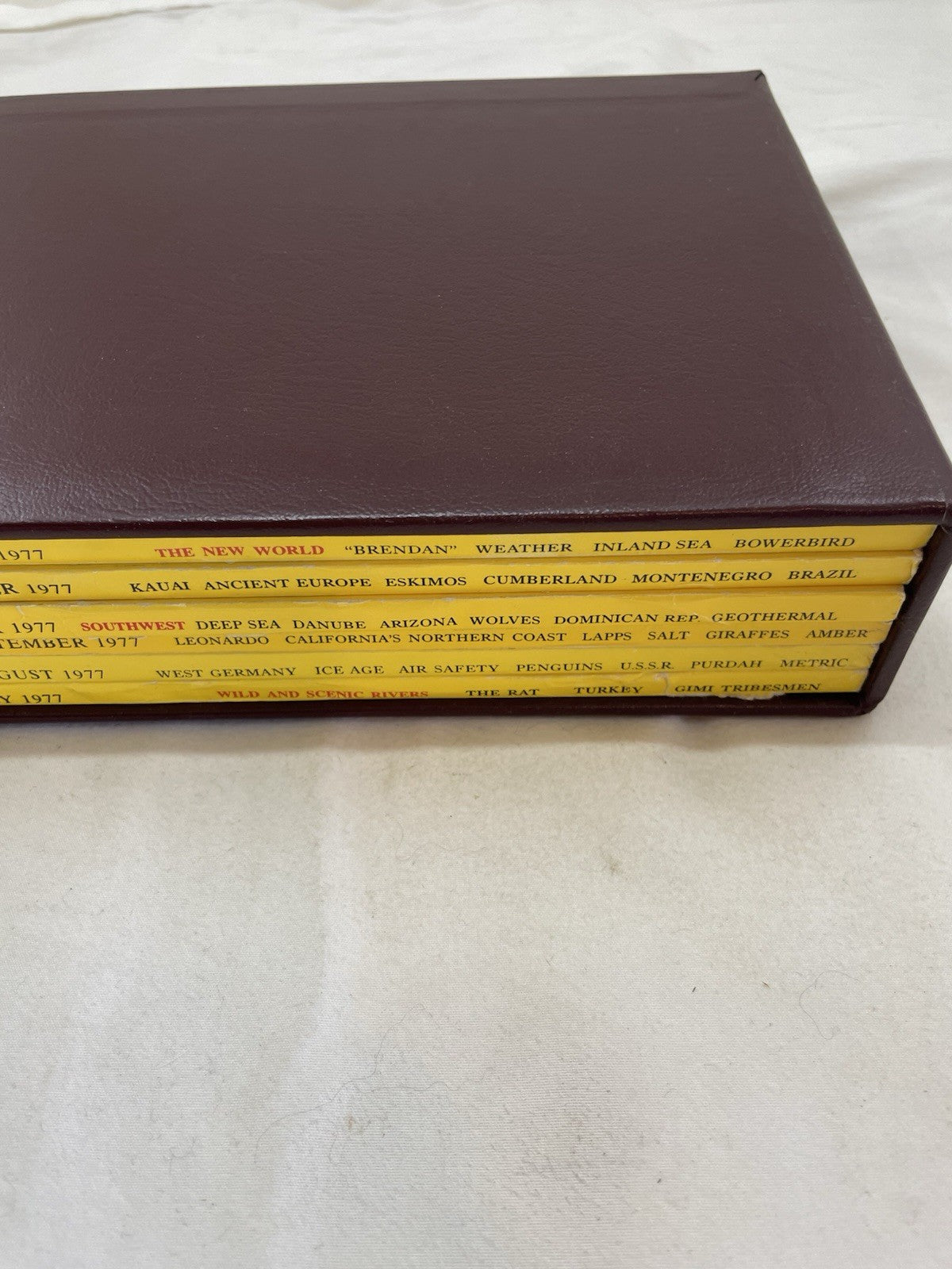 Nat Geo Jul–Dec 1977 Slipcover Set | Illustrated, Wildlife, Discovery