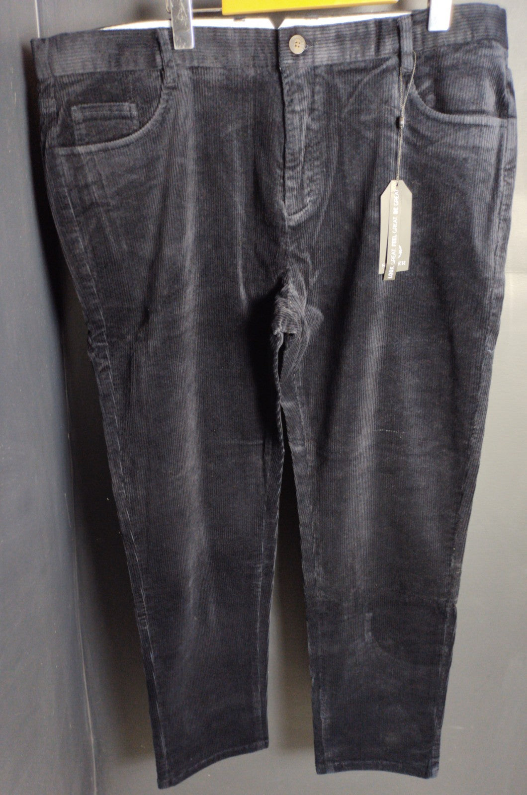 Snover Navy Corduroy Chino Pants Men's Size 44 Soft Thick Durable