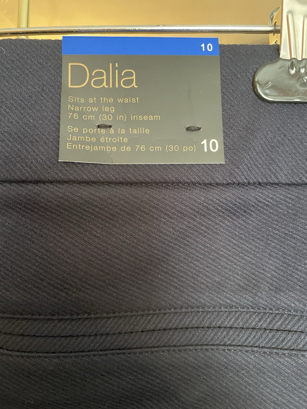 Dalia Navy Dress Pants Women's Size 10 Classic Fit Work Casual Trousers