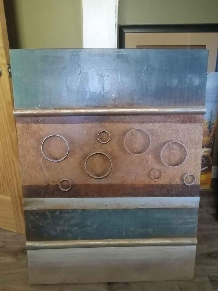 Large Abstract Wall Art with 3D Accents – 30.25" x 40"