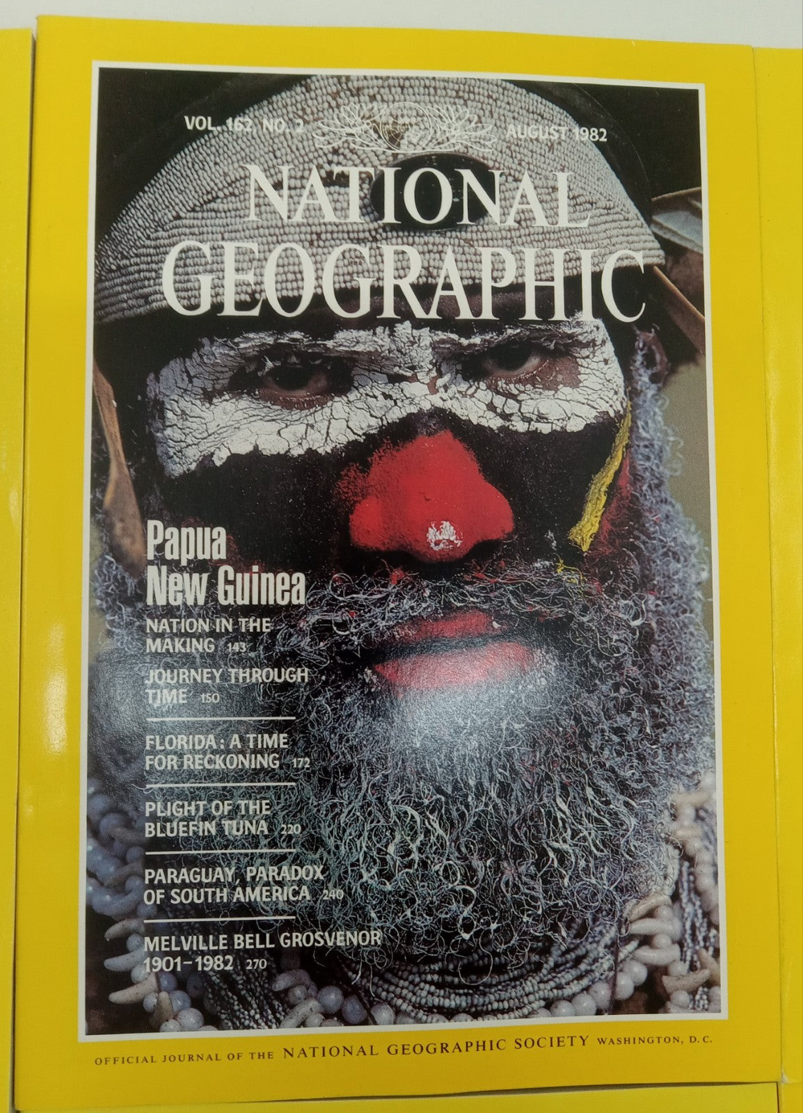 Nat Geo Jul–Dec 1982 | Vintage VG+ Set | 6 Mags in Faux Leather Slipcover