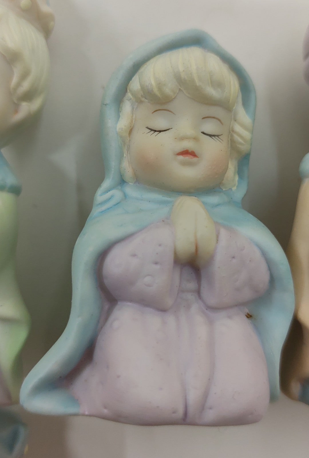 Lot of 9 Russ Berrie Bisque Mini Figurines Vintage Figurine Set Collectible