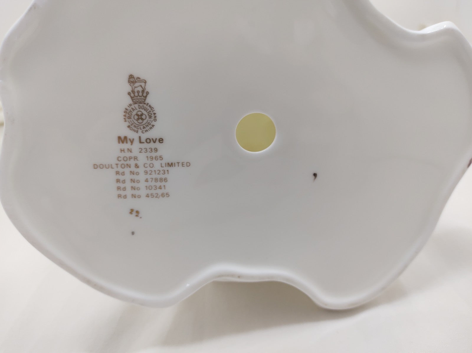 Royal Doulton My Love HN2339 Figurine Bone China England Vintage Collectible