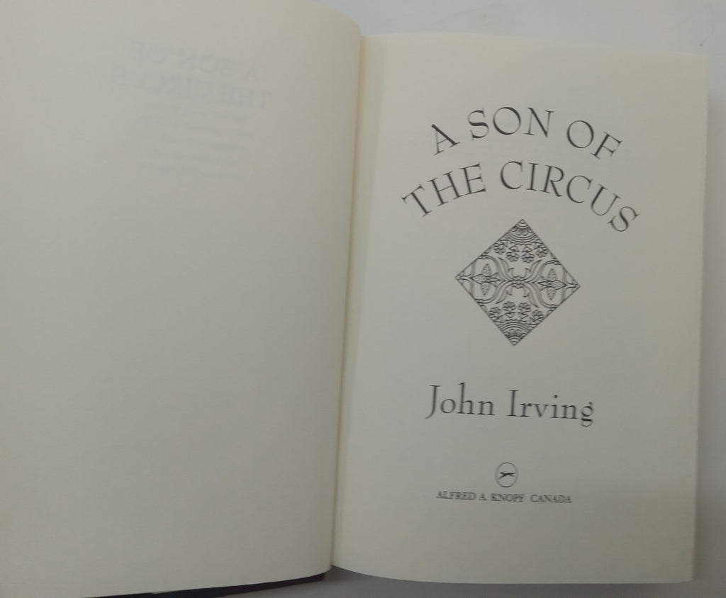 A Son of the Circus by John Irving – VG+ Literary Fiction Hardcover Book DJ