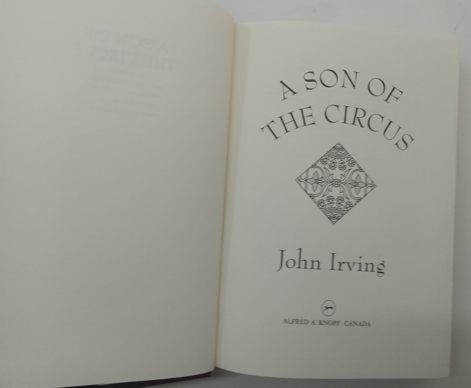 A Son of the Circus by John Irving – VG+ Literary Fiction Hardcover Book DJ