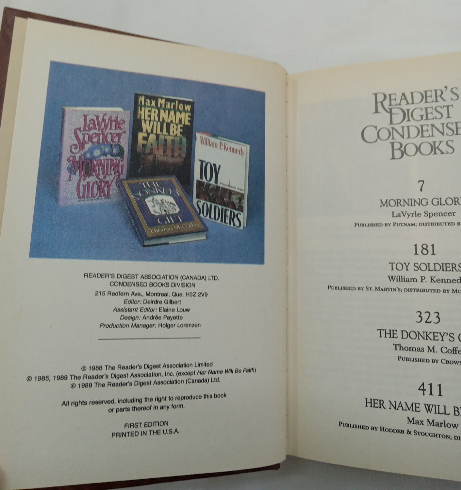 1989 Reader's Digest Condensed 1st Ed HC Leather Gilt Vtg NM Classic