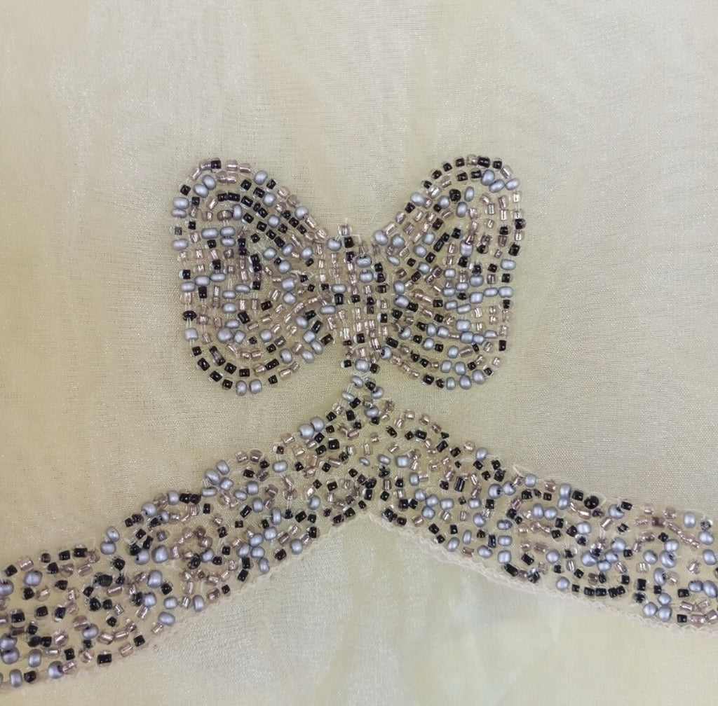 ASOS Lime Green Tulle Beaded Backless Mini Dress – Size 14 – Party Ready