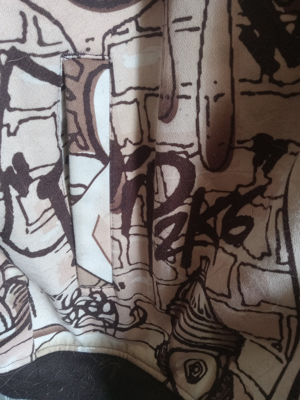 Rawblue Graffiti Zip Hoodie Full Face Mask Urban Streetwear Jacket Men’s Size L