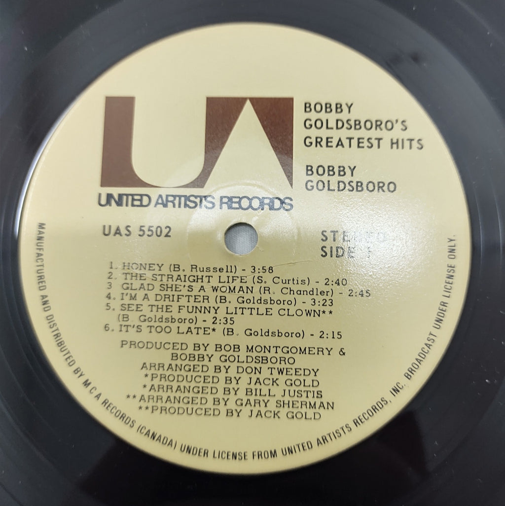 Bobby Goldsboro – Greatest Hits LP 1970 United Artists UAS-5502 VG