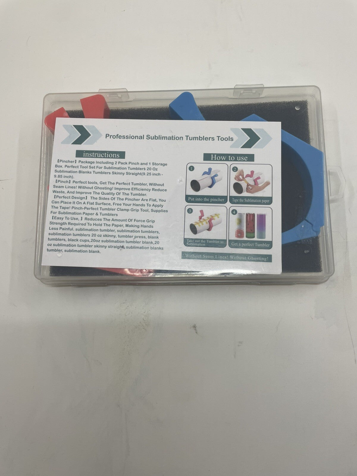 2PCS Sublimation Tumbler Wrap Clamps – Heat Press Accessories – New