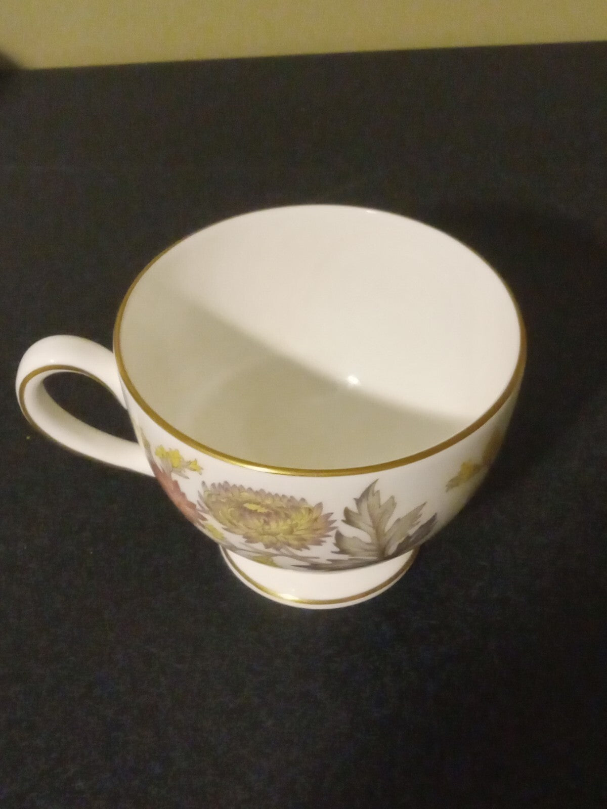 Wedgwood W4156 Lichfield Floral Teacups Bone China Set Of Two