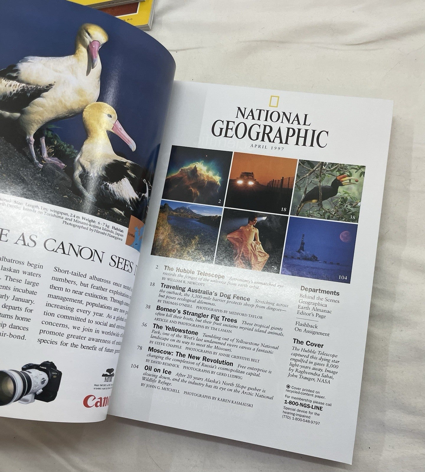 Nat Geo Mag Lot Jan–Jun 1997 Vtg Slipcvr Wildlife Travel Retro School