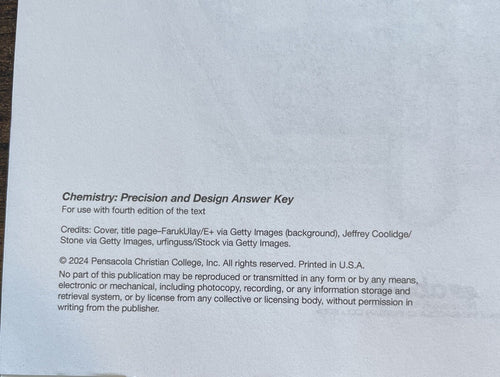 Abeka 11th Grade Chemistry Answer Key – Solutions Manual Teaching Aid Kit Pack