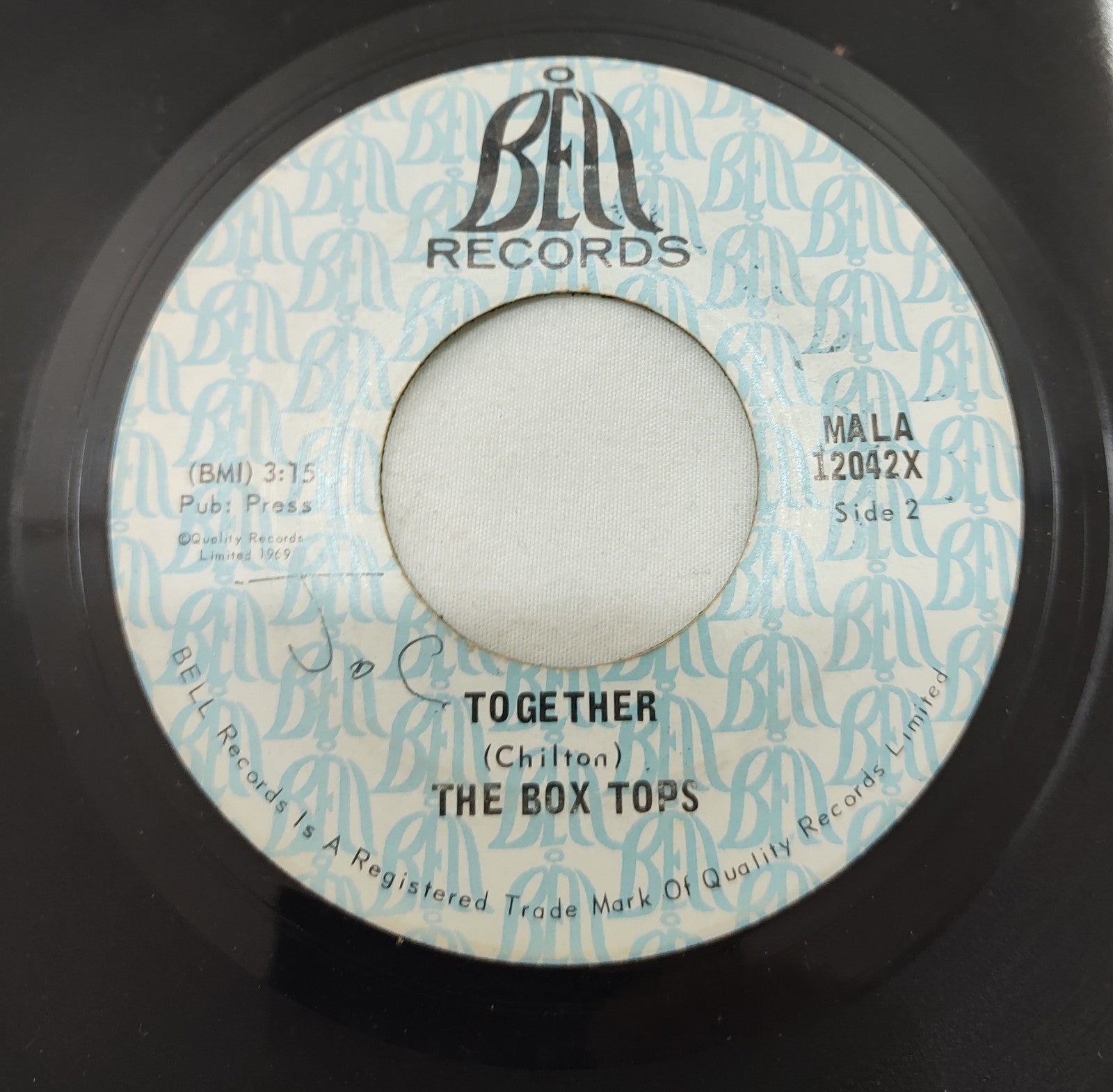 The Box Tops – Together 7” Bell MALA 12042X Canada 1969