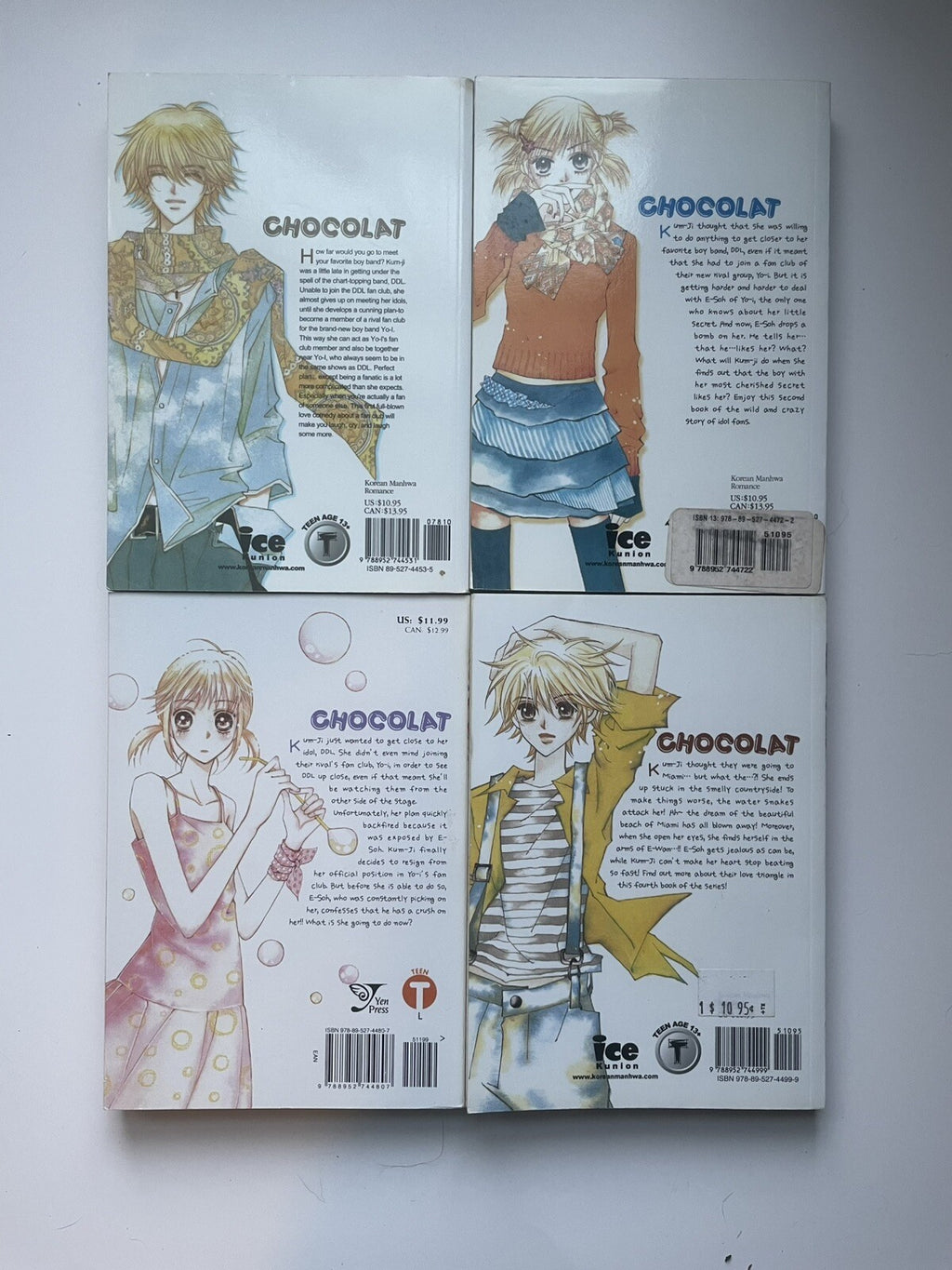 Chocolat Manhwa Complete Set Vol 1–8 by Shin Ji‑Sang – Korean Manga Box Set Rare