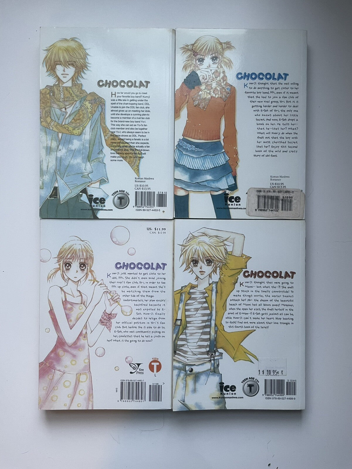 Chocolat Manhwa Complete Set Vol 1–8 by Shin Ji‑Sang – Korean Manga Box Set Rare