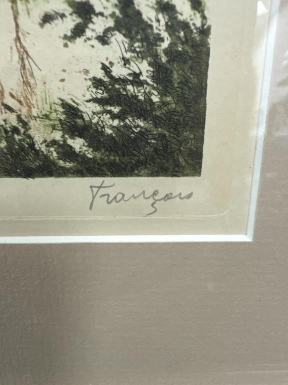 Cottage in the Woods Signed Etching Paris Etching Society “Le Relai”