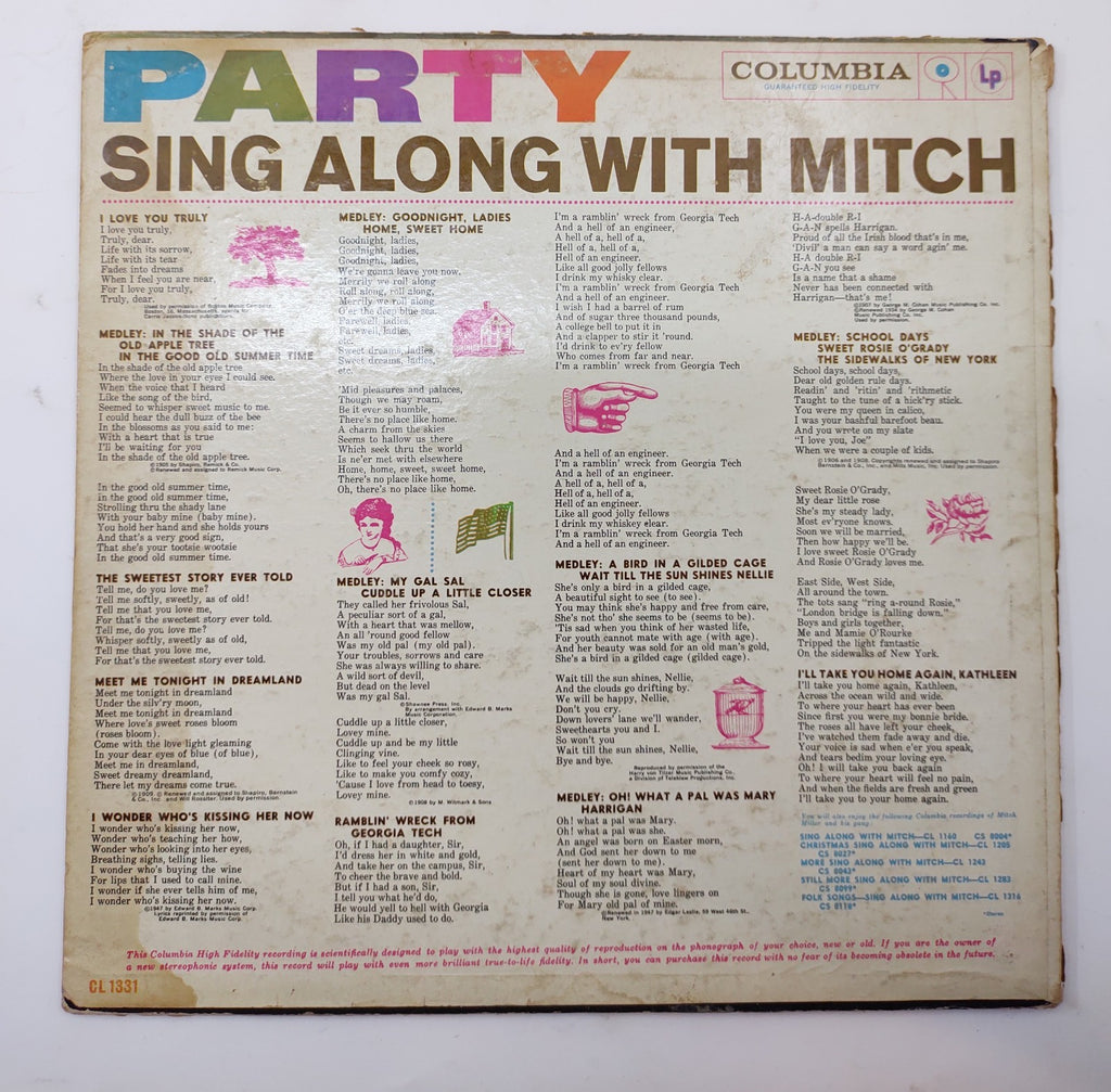 Mitch Miller & The Gang – Party Sing Along With Mitch Vinyl LP Pop Vocal