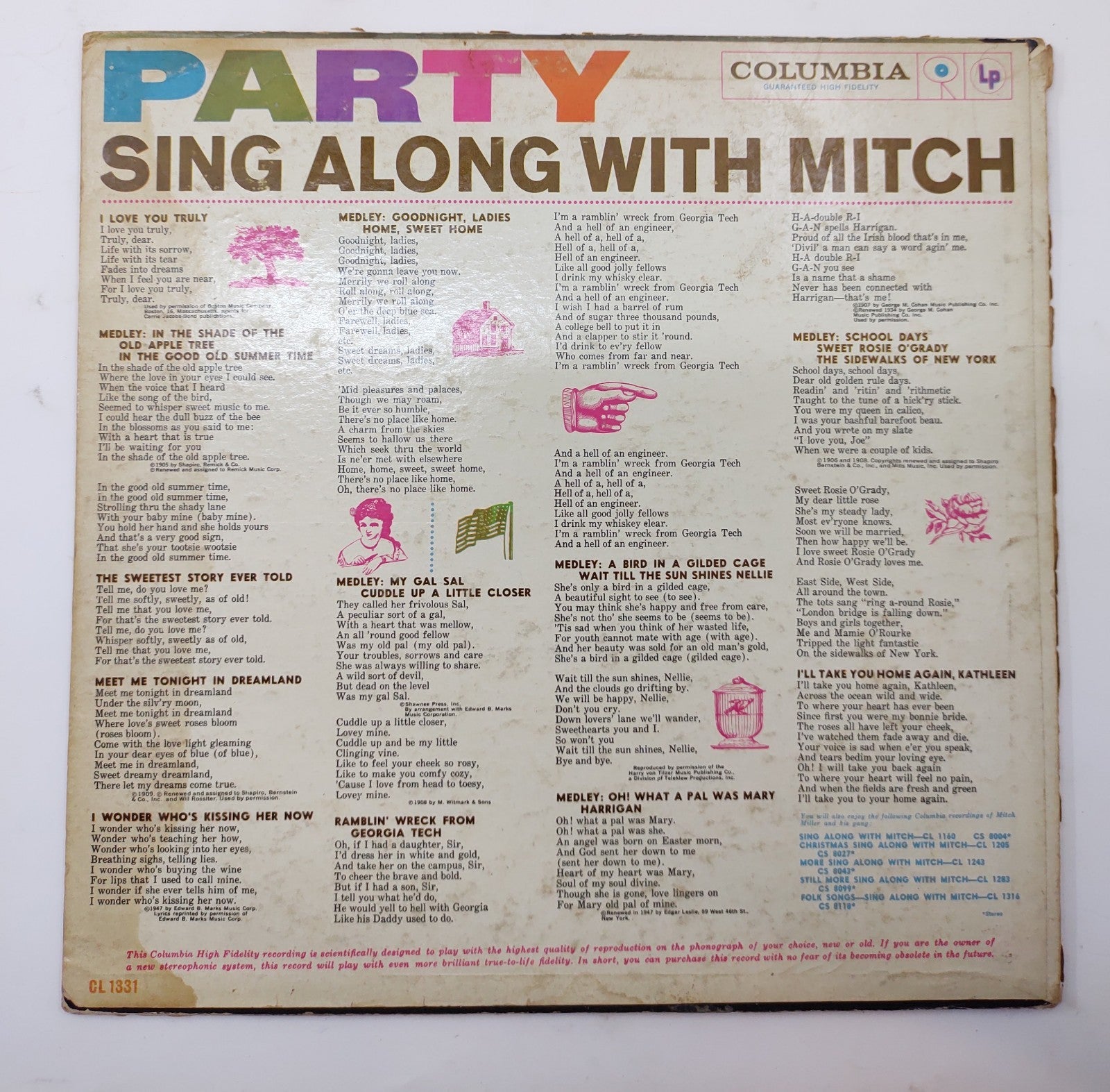 Mitch Miller & The Gang – Party Sing Along With Mitch Vinyl LP Pop Vocal