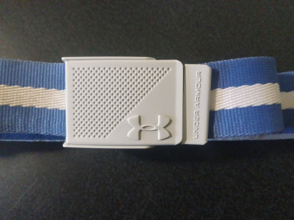 Under Armour Adjustable Baseball Belt Blue White Sports Athletic Gear Unisex Fit