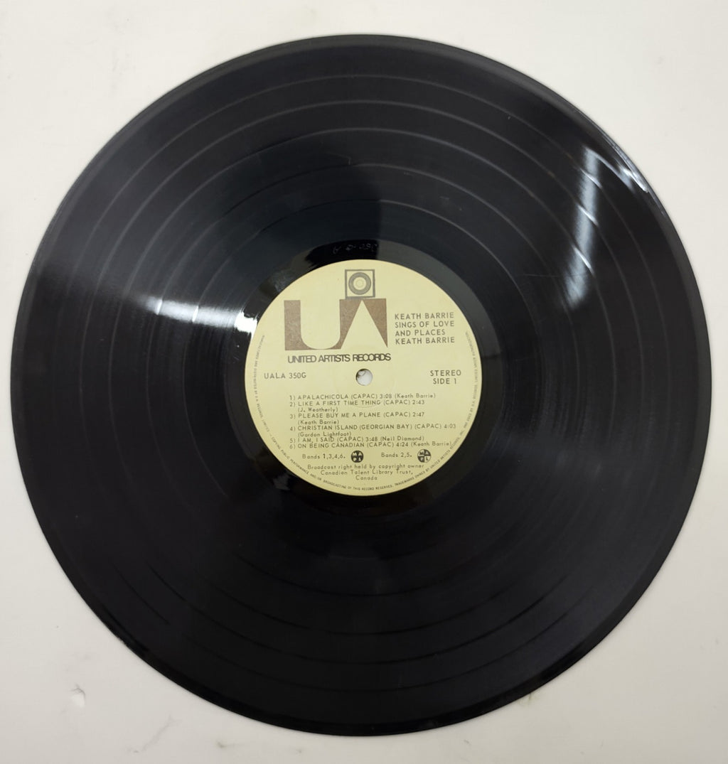 Keath Barrie – Sings of Love & Places (1974) Vinyl LP UA Folk UALA-350G