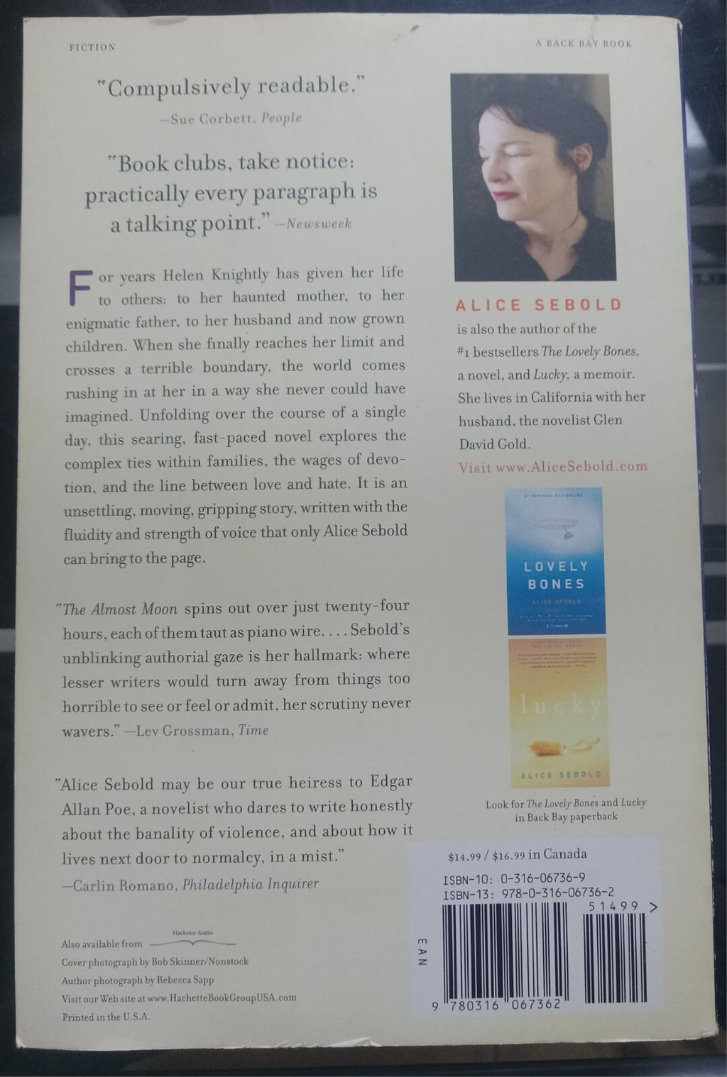 The Almost Moon: A Novel by Alice Sebold (2007) Hardcover VG