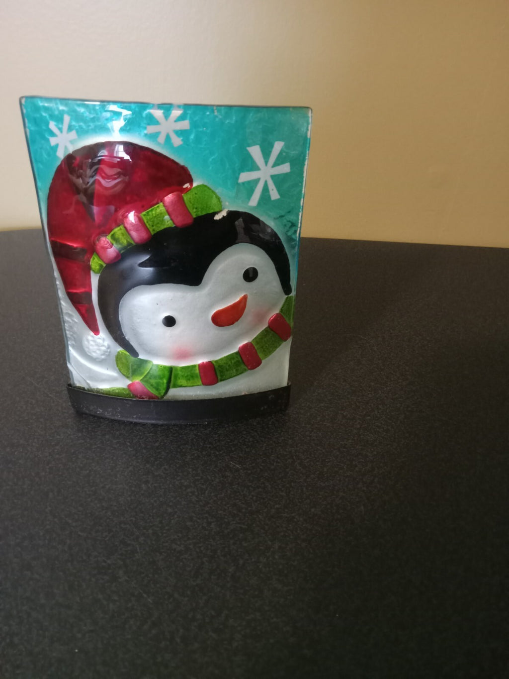 Christmas Penguin Candle Holder – Festive Ceramic Holiday Decor