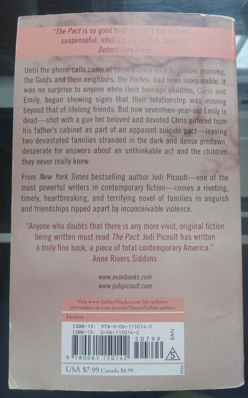 The Pact by Jodi Picoult PB Emotional Drama Novel Teen Tragedy