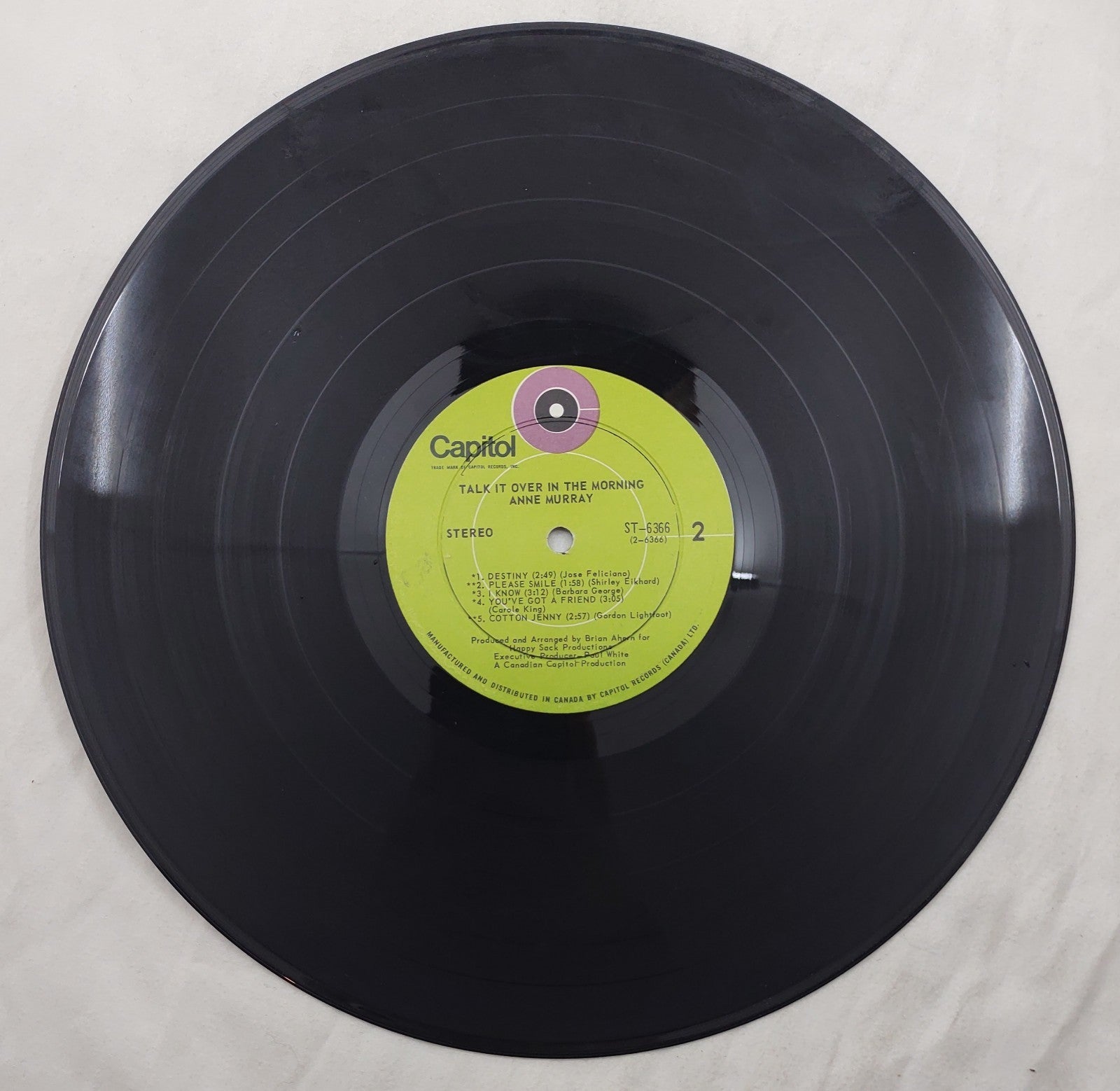 Anne Murray Talk It Over in the Morning LP Capitol ST-6366 Canada 1971 Pop Vinyl