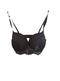 La Senza Sexy Black Lace Bra 36DD Beyond Push Up Adjustable Plunge Lined