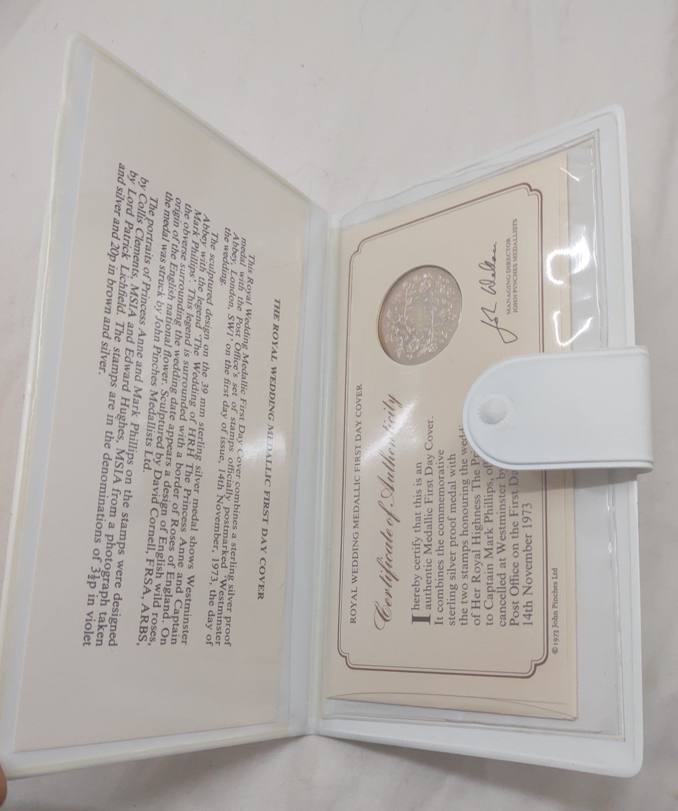 1973 Royal Wedding Medallic First Day Cover - Princess Anne & Mark Phillips